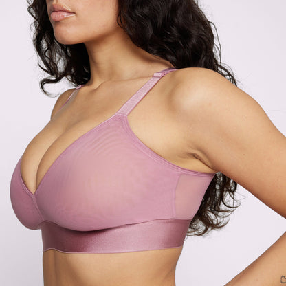 Triangle Bralette | Silky Mesh | Archive (Rose Petal)