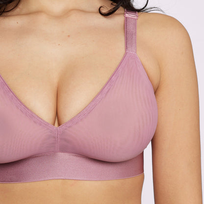 Triangle Bralette | Silky Mesh | Archive (Rose Petal)
