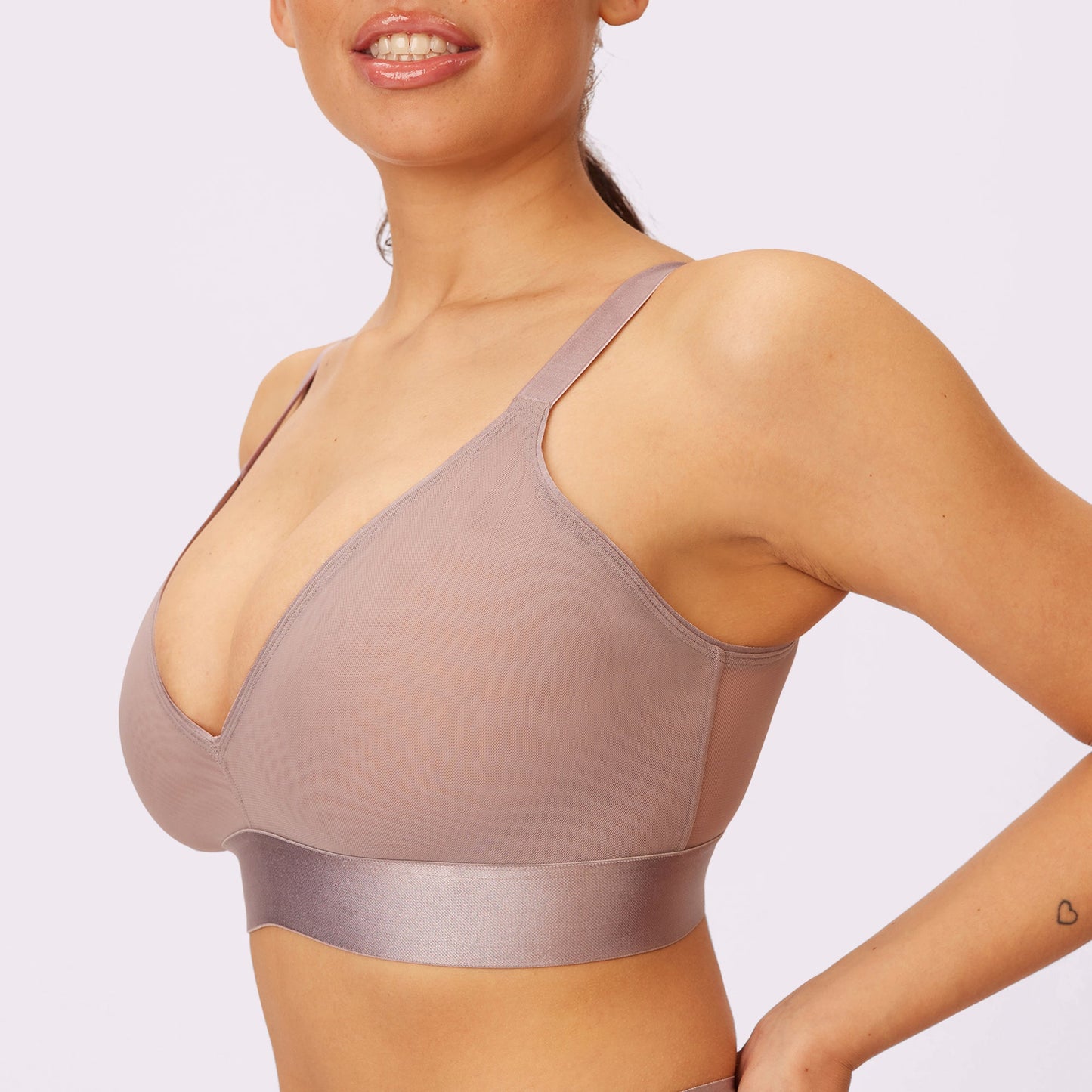 Triangle Bralette | Silky Mesh (Eightball)
