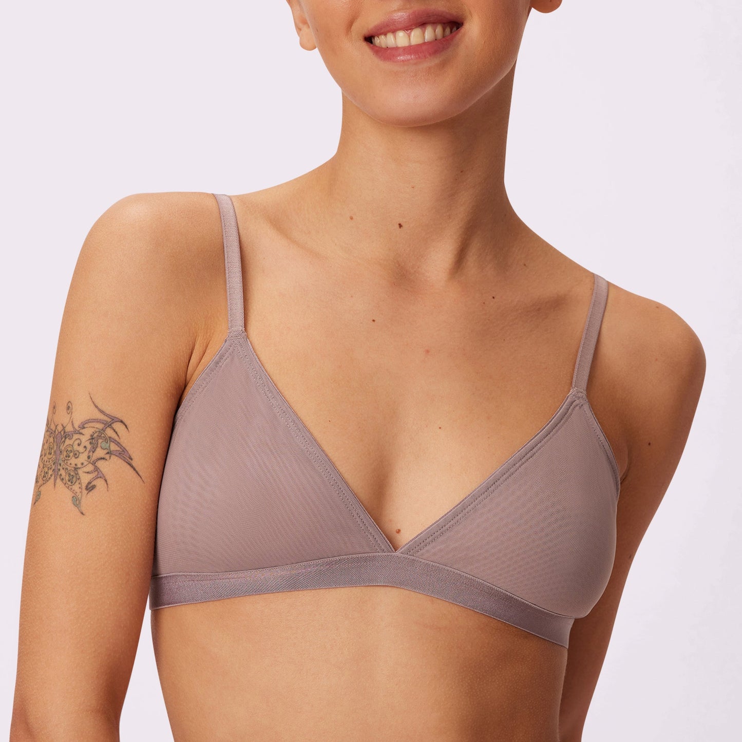 Triangle Bralette | Silky Mesh (Eightball)
