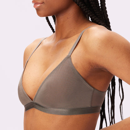 Triangle Bralette | Silky Mesh (Eightball)