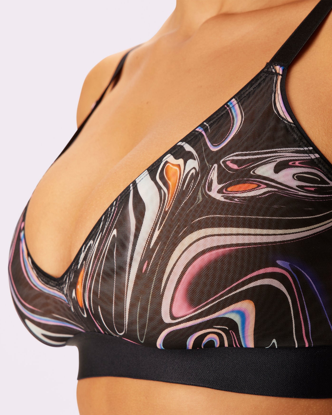 Triangle Bralette | Silky Mesh (Eightball)