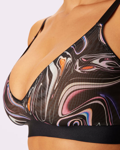 Triangle Bralette | Silky Mesh (Eightball)