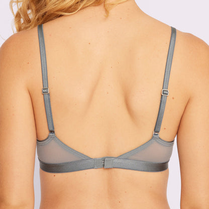 Triangle Bralette Hardware | Silky Mesh | Archive (Stormy Silver)