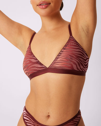 Triangle Bralette | Silky Mesh (Eightball)