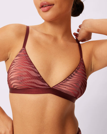 Triangle Bralette | Silky Mesh (Eightball)