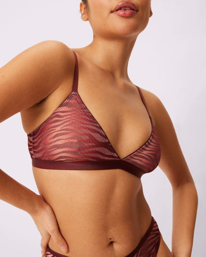 Triangle Bralette | Silky Mesh (Eightball)