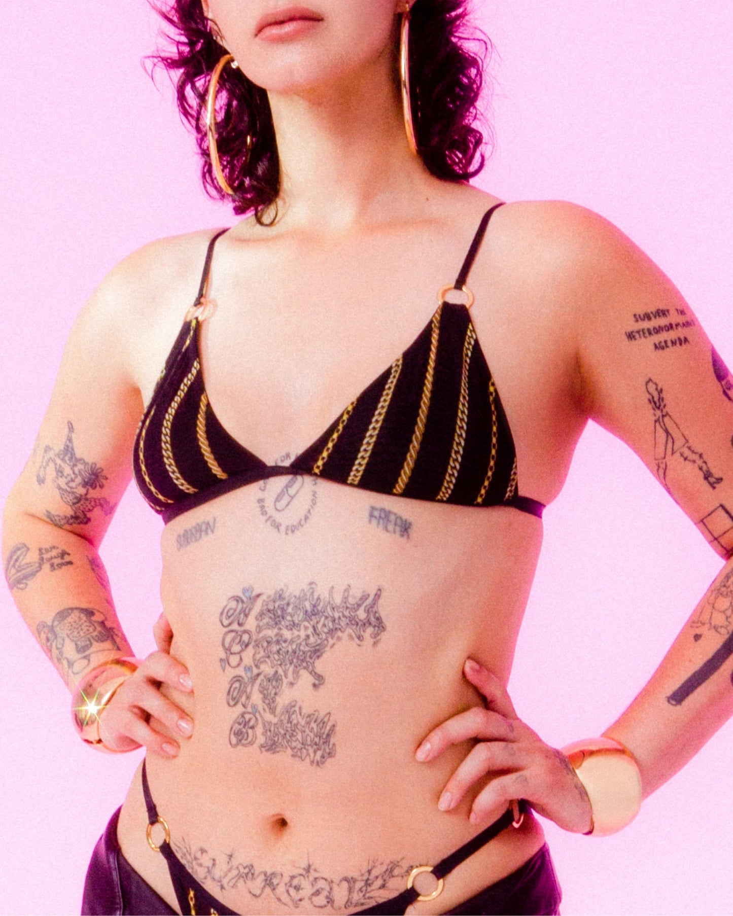 Triangle Bralette Hardware | Silky Mesh | Archive (Treasure)
