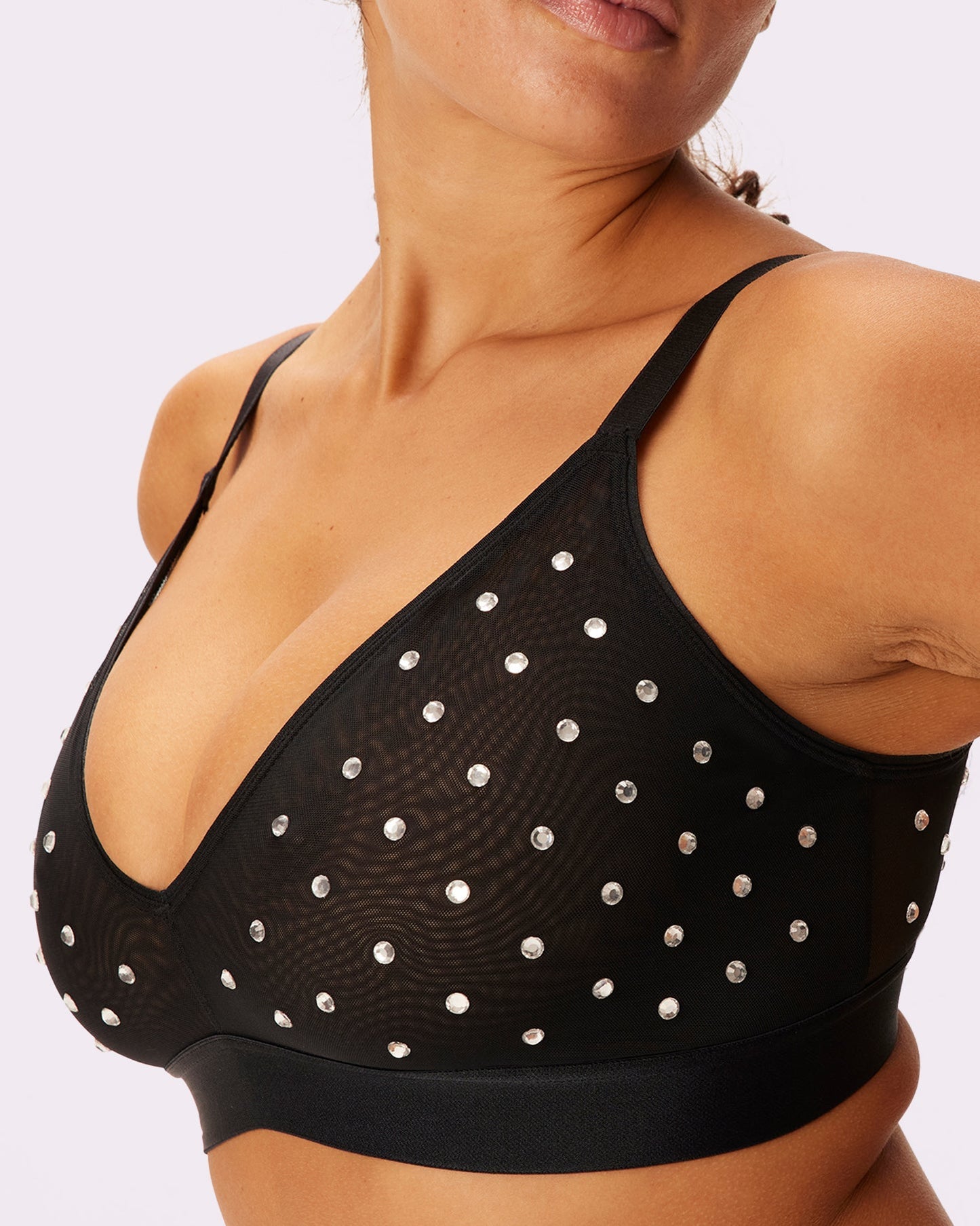 Triangle Bralette | Silky Lace | Archive (Mirrorball)