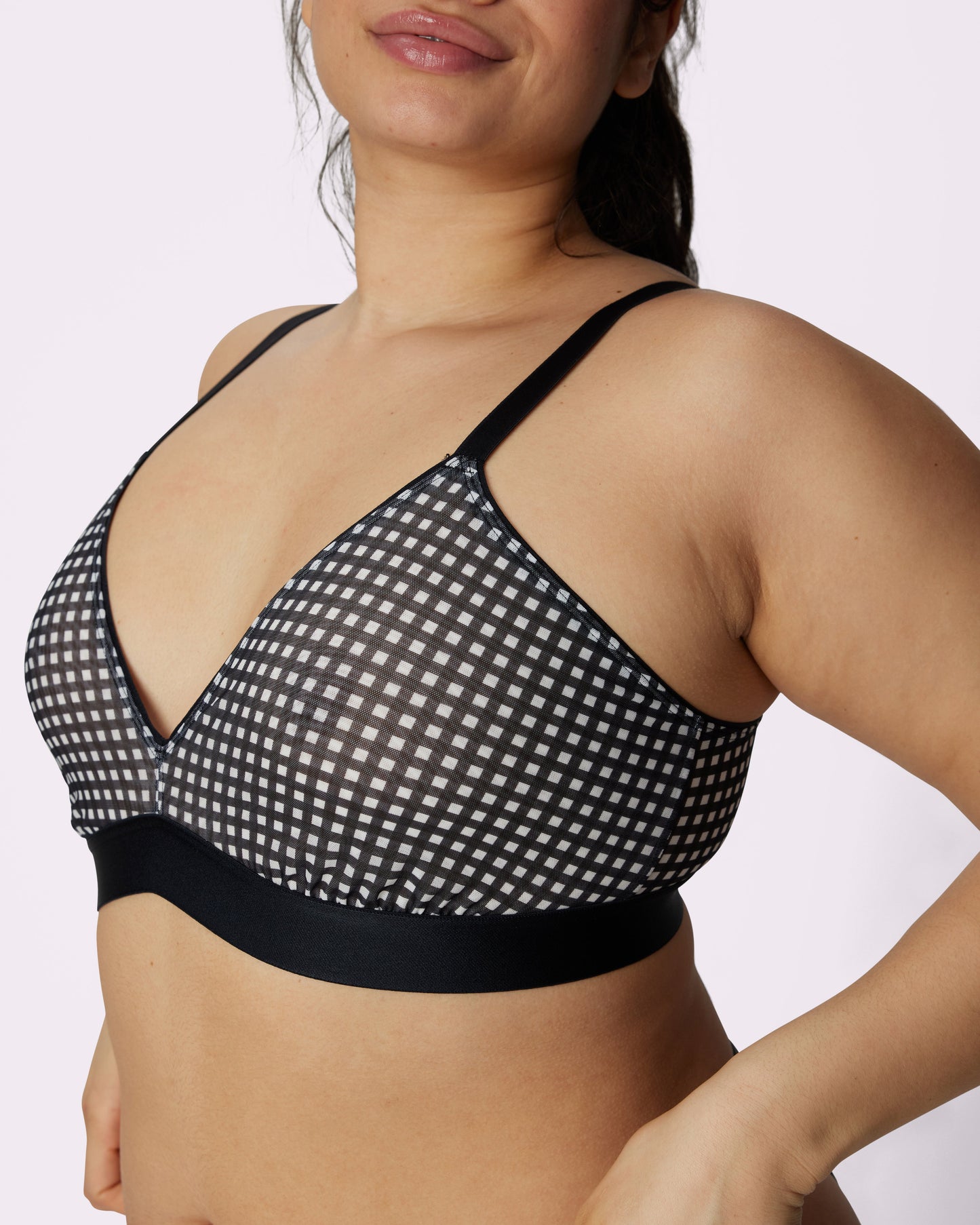 Triangle Bralette | Silky Mesh (Eightball)