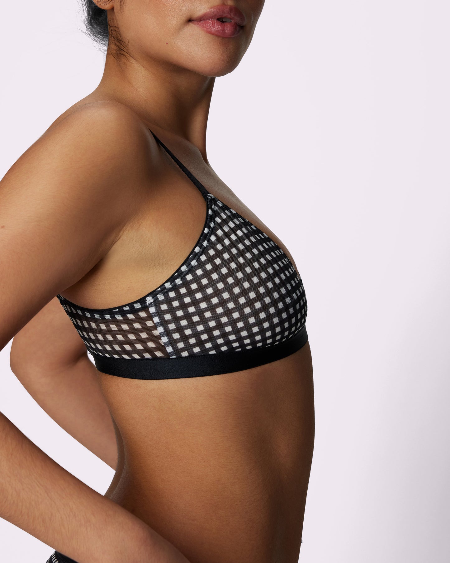 Triangle Bralette | Silky Mesh (Eightball)