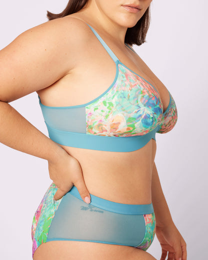 Re:Play Triangle Bralette | Ultra-Soft Re:Play (Waterlilies)