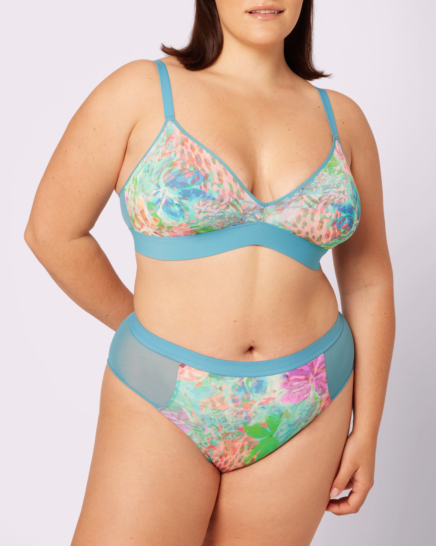 Re:Play Triangle Bralette | Ultra-Soft Re:Play (Waterlilies)