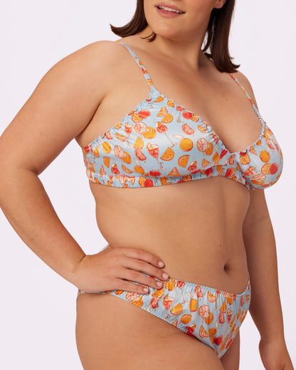 Radiant Flutter Triangle Bralette | Glow Satin | Archive (Spritz)
