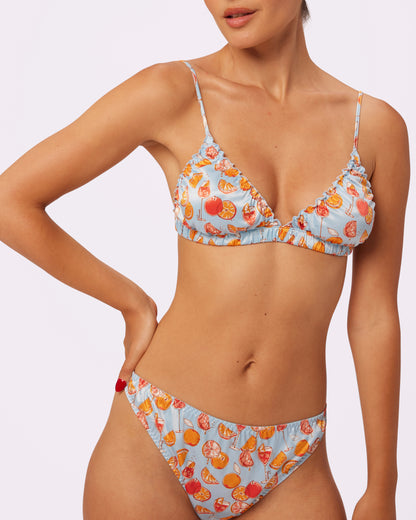 Radiant Flutter Triangle Bralette | Glow Satin | Archive (Spritz)
