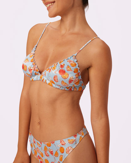 Radiant Flutter Triangle Bralette | Glow Satin | Archive (Spritz)