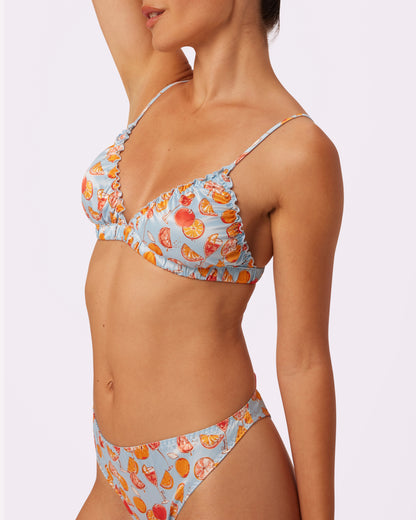 Radiant Flutter Triangle Bralette | Glow Satin | Archive (Spritz)