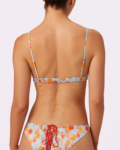 Radiant Flutter Triangle Bralette | Glow Satin | Archive (Spritz)