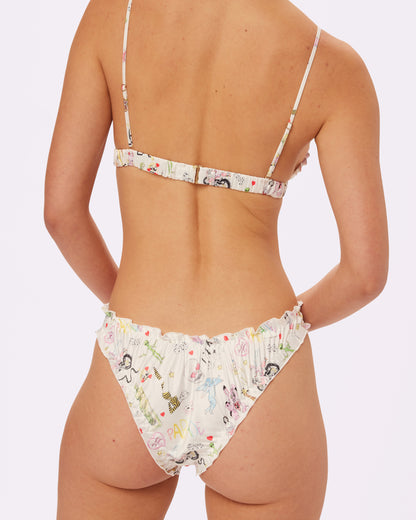 Radiant Flutter Triangle Bralette | Glow Satin | Archive (Summer Doodles)