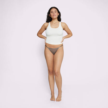 G-String Thong | Silky Mesh | Archive (Truffle)
