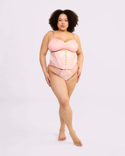Luxe Sculpt Underbust Corset | Glow Satin (Pink Sands)