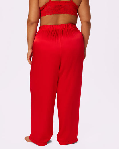 Luxe Dreams Wide Leg Pants | Plush Satin (Balloon)