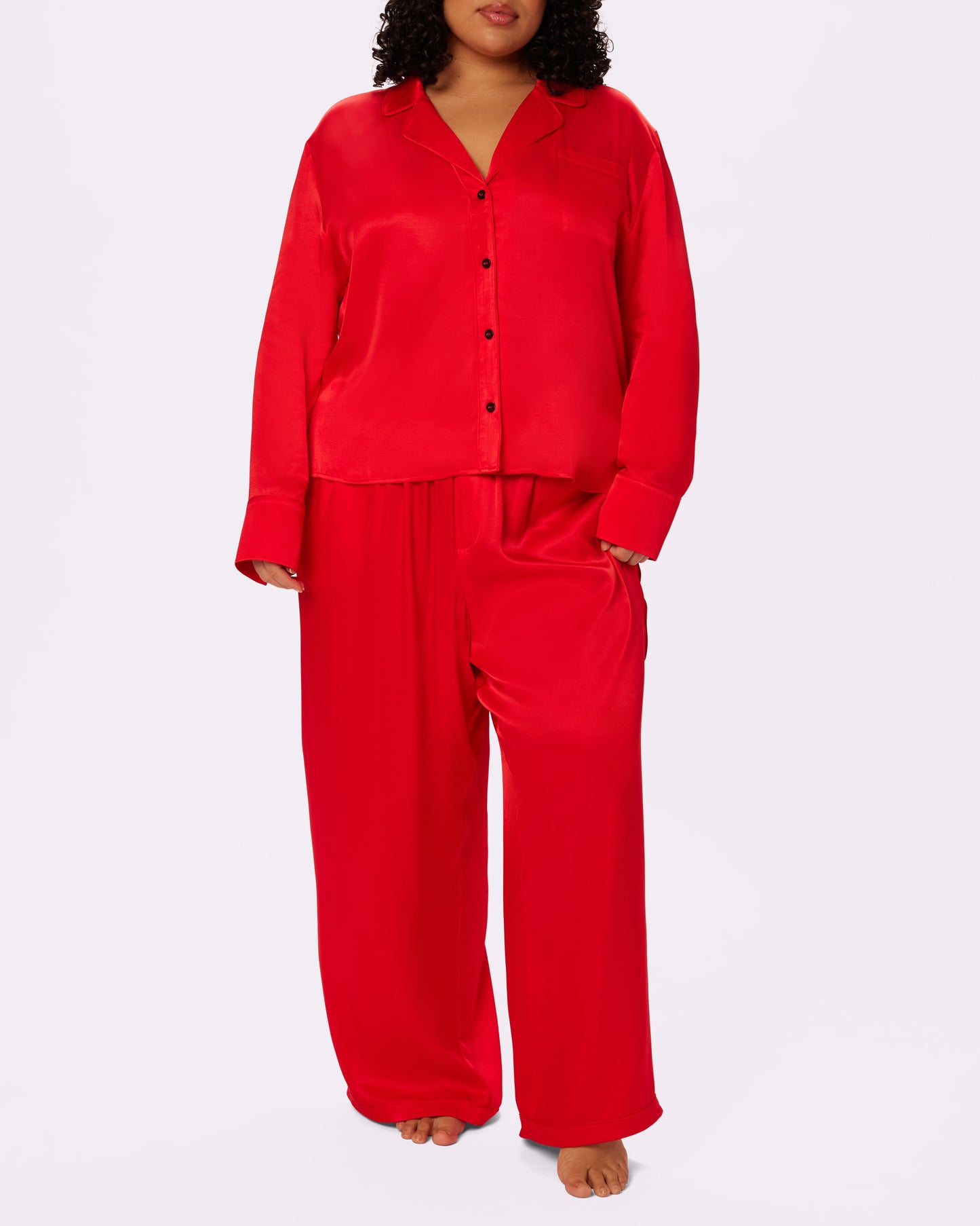 Luxe Dreams Wide Leg Pants | Plush Satin (Balloon)