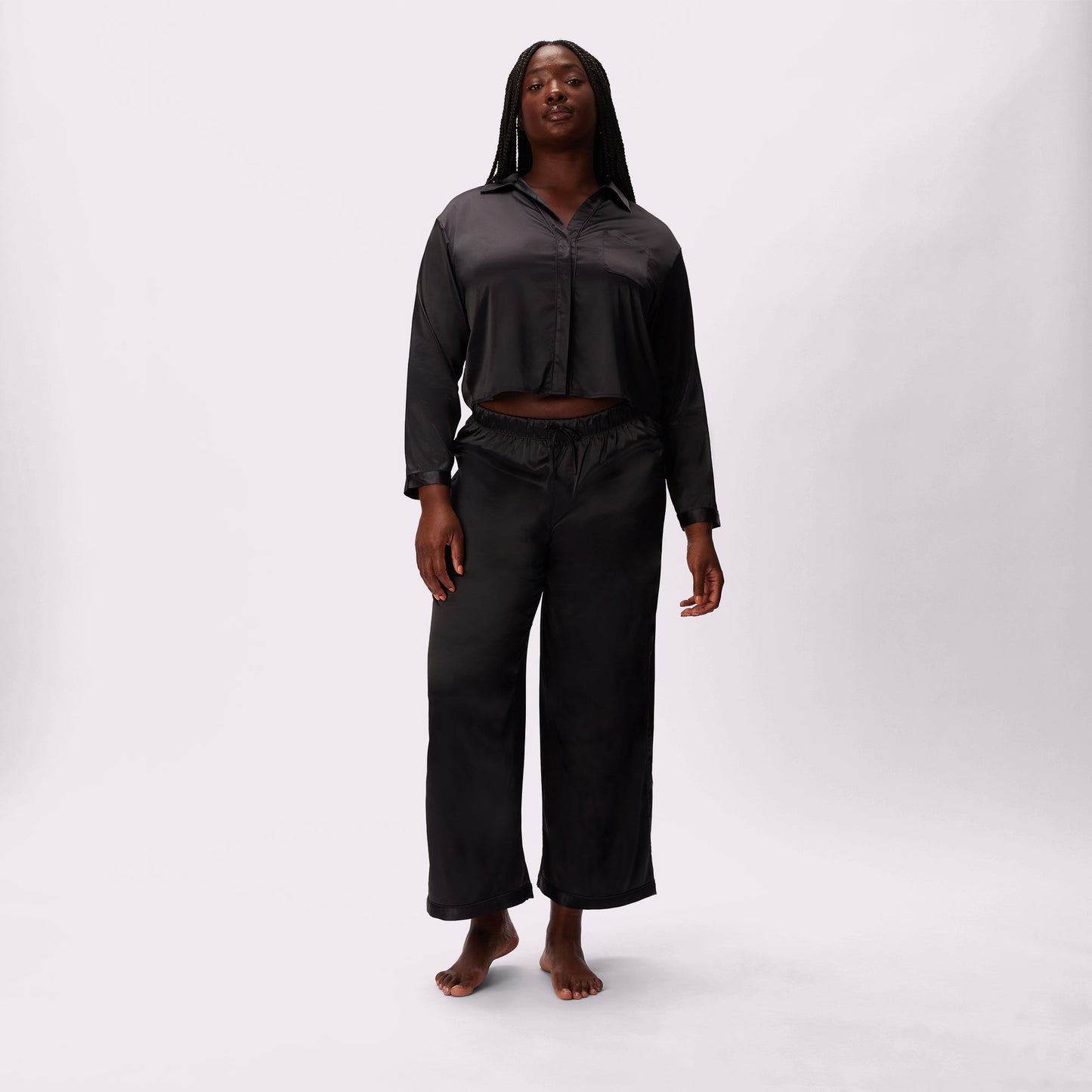 Luxe Dreams Wide Leg Pants | Plush Satin (Eightball)