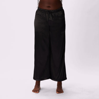 Luxe Dreams Wide Leg Pants | Plush Satin (Eightball)
