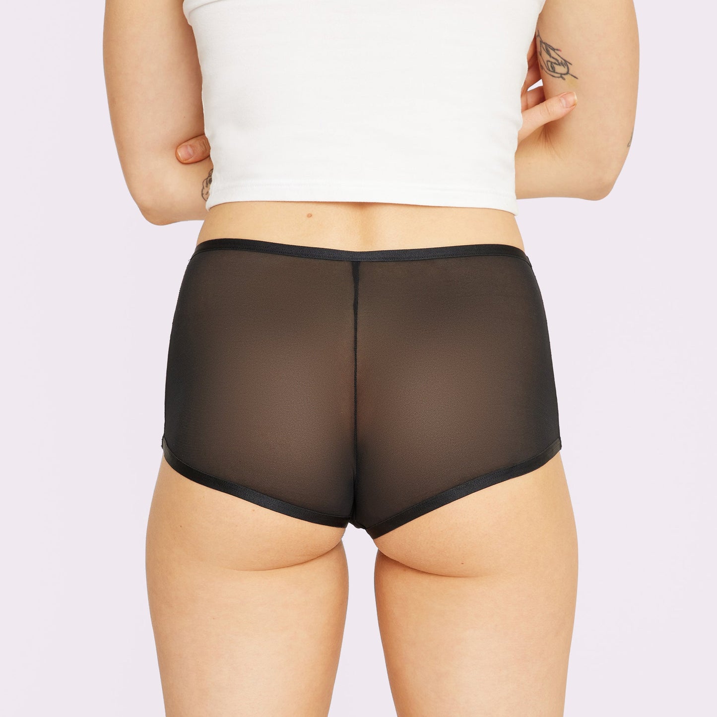 High Rise Boyshort | Silky Mesh (Eightball)