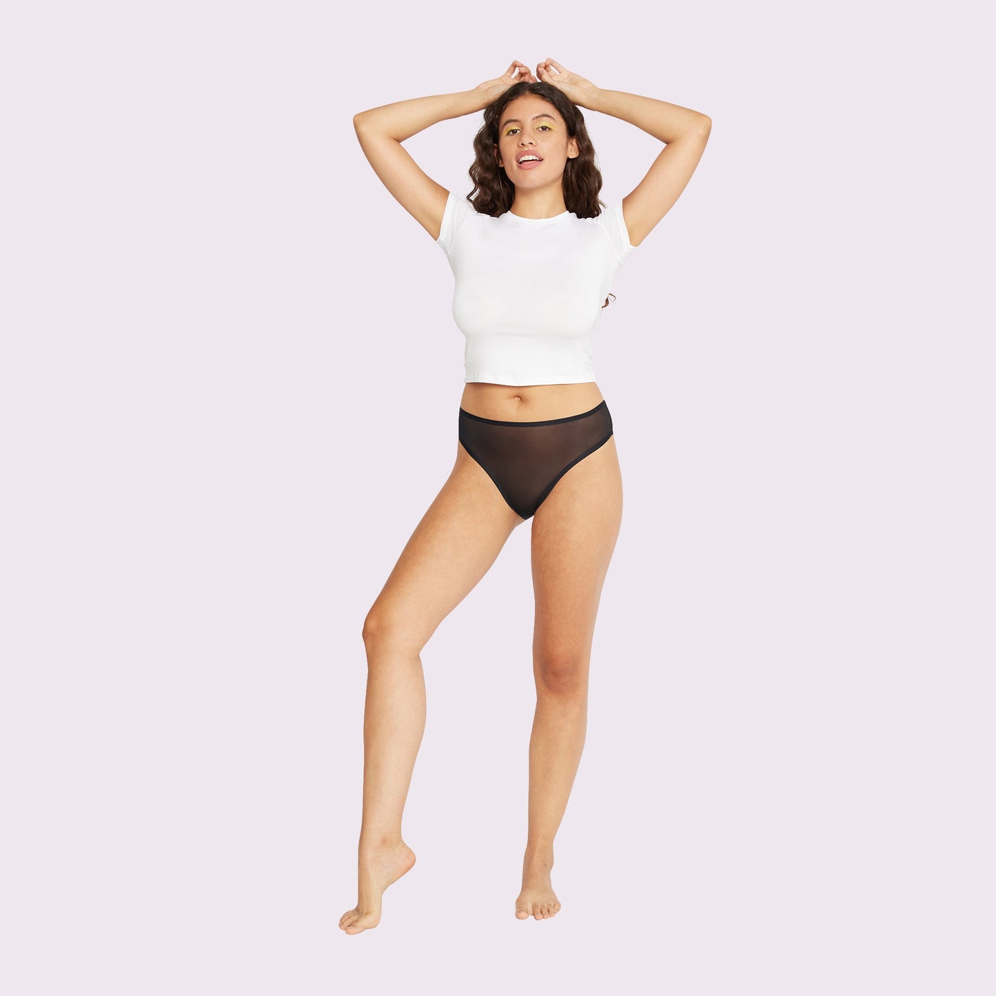 High Rise Cheeky | Silky Mesh (Eightball)
