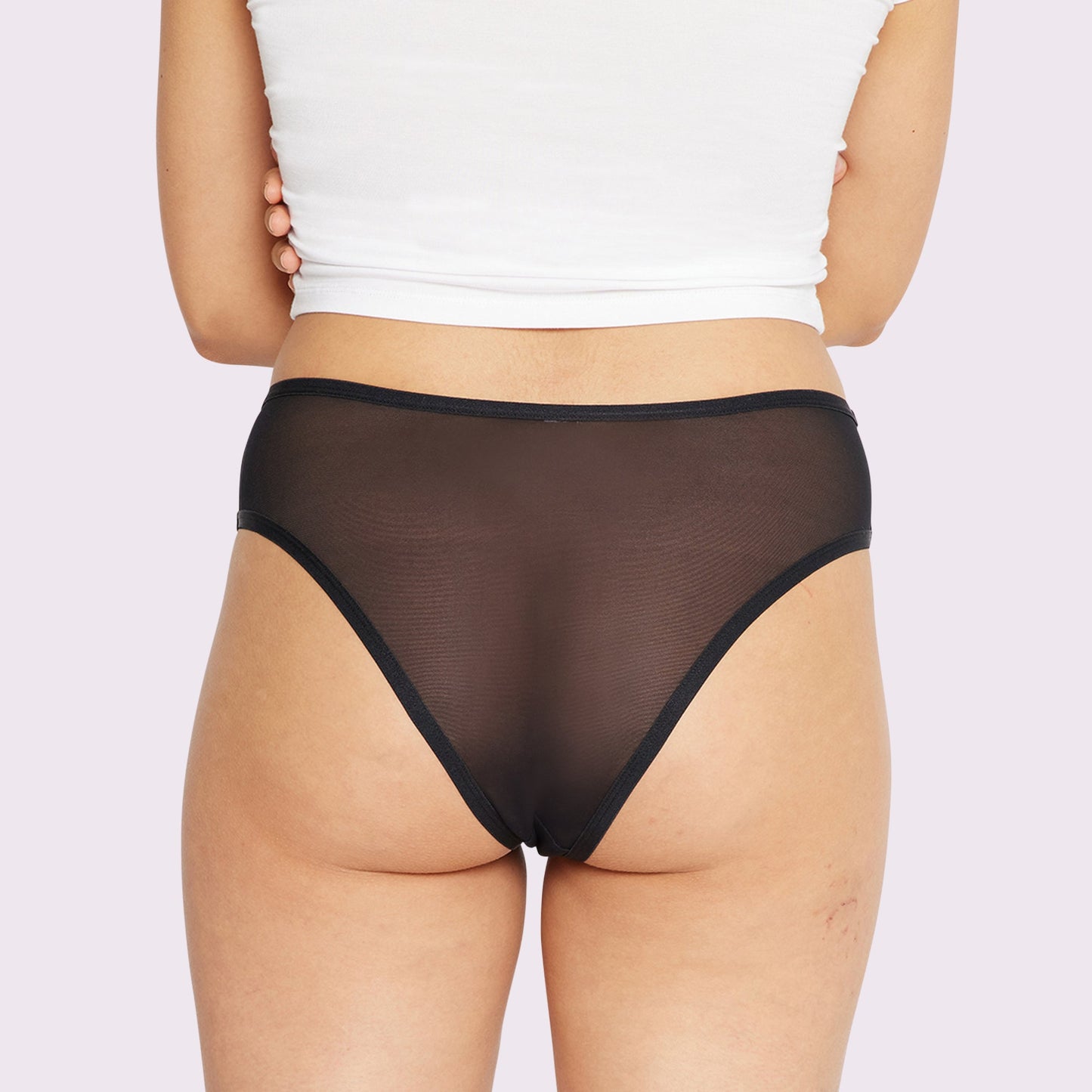 High Rise Cheeky | Silky Mesh (Eightball)