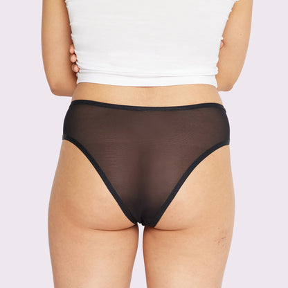 High Rise Cheeky | Silky Mesh (Eightball)
