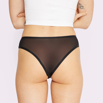 High Rise Cheeky | Silky Mesh (Eightball)