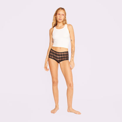 High Rise Boyshort | Silky Mesh (IMAGERY 💎🌐)