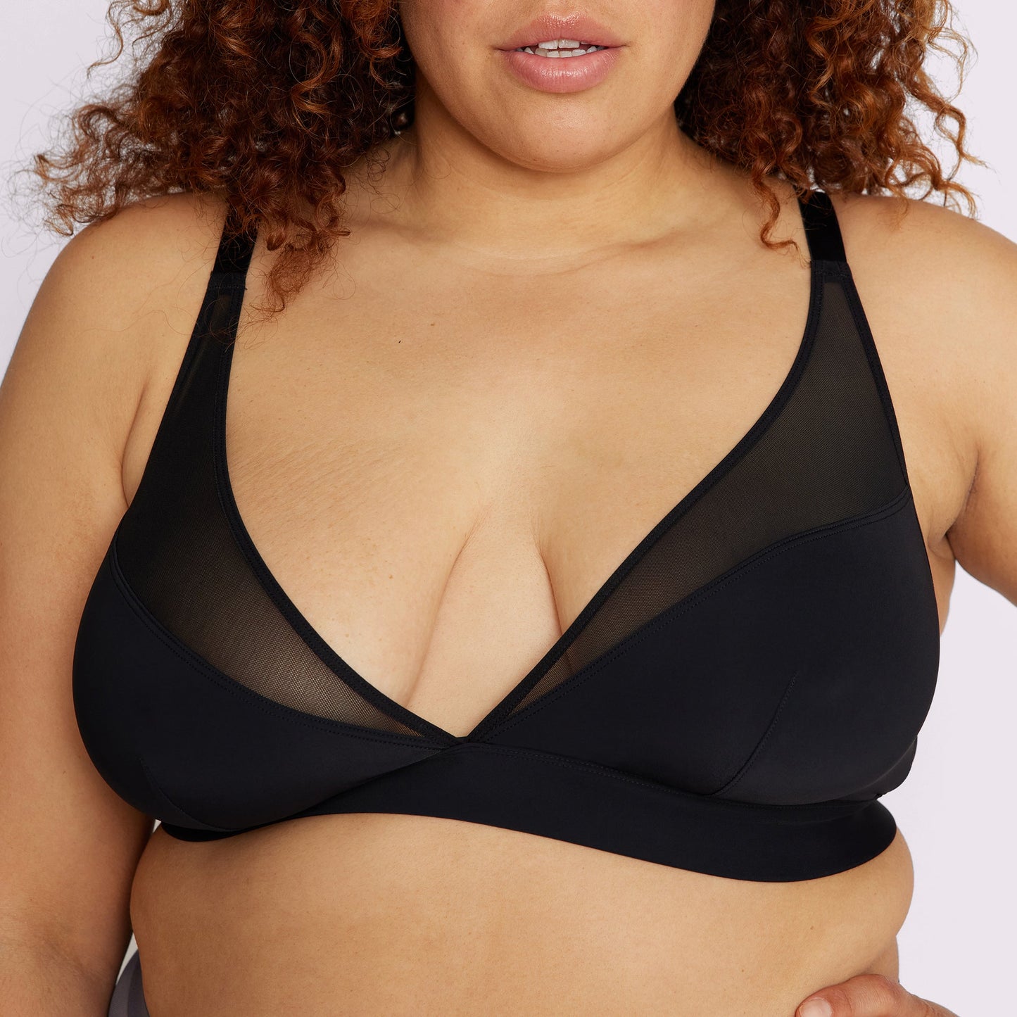 Dream Mesh Plunge Bralette | Ultra-Soft Re:Play (Eightball)