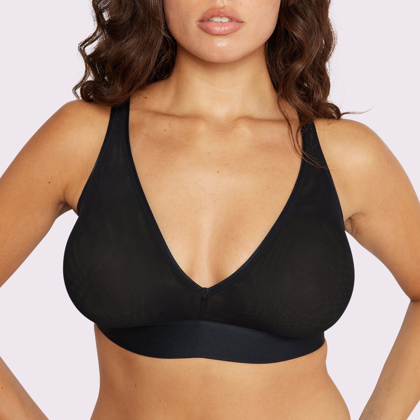 Plunge Bralette | Silky Mesh (Eightball)