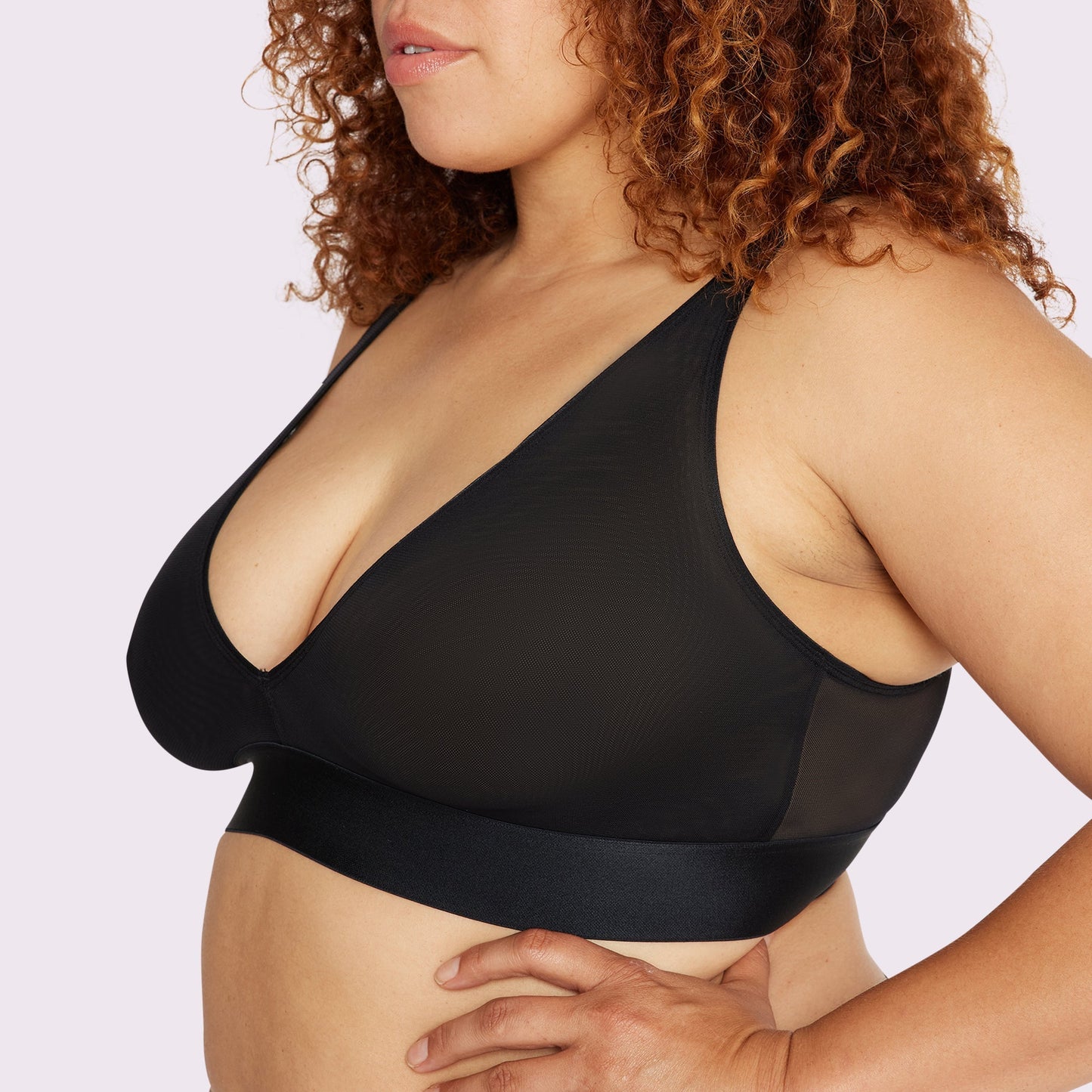 Plunge Bralette | Silky Mesh (Eightball)