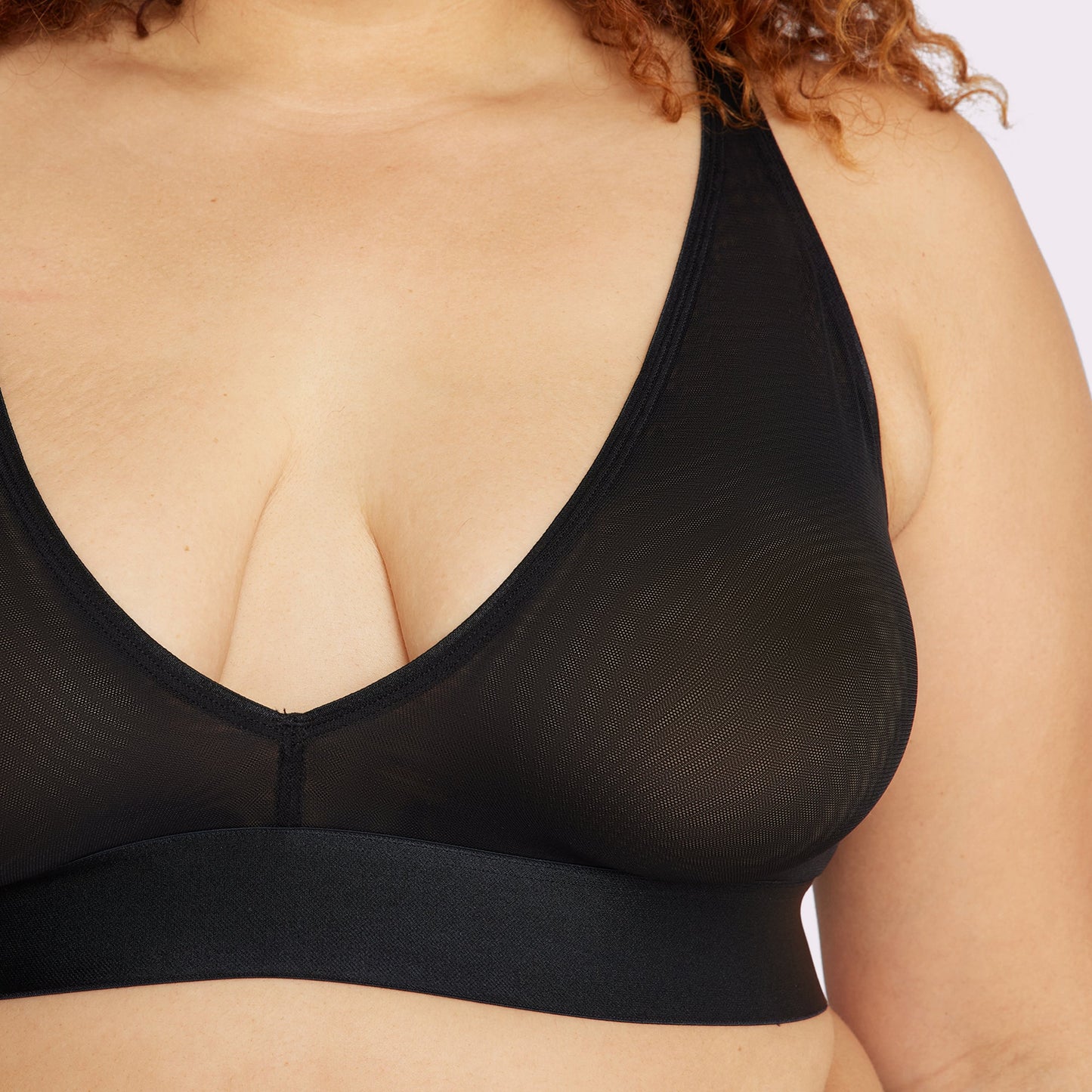 Plunge Bralette | Silky Mesh (Eightball)