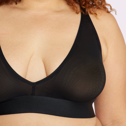 Plunge Bralette | Silky Mesh (Eightball)