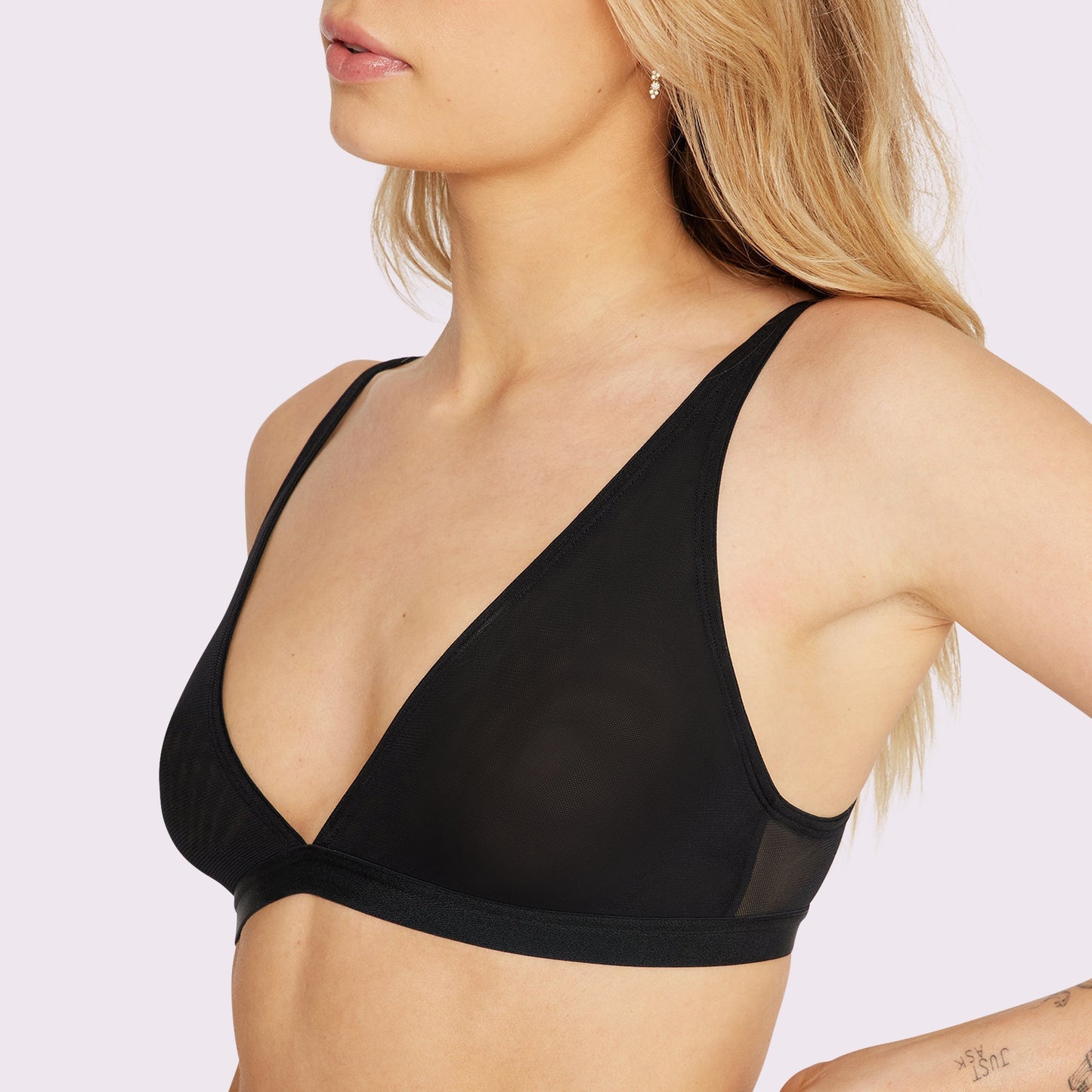 Plunge Bralette | Silky Mesh (Eightball)