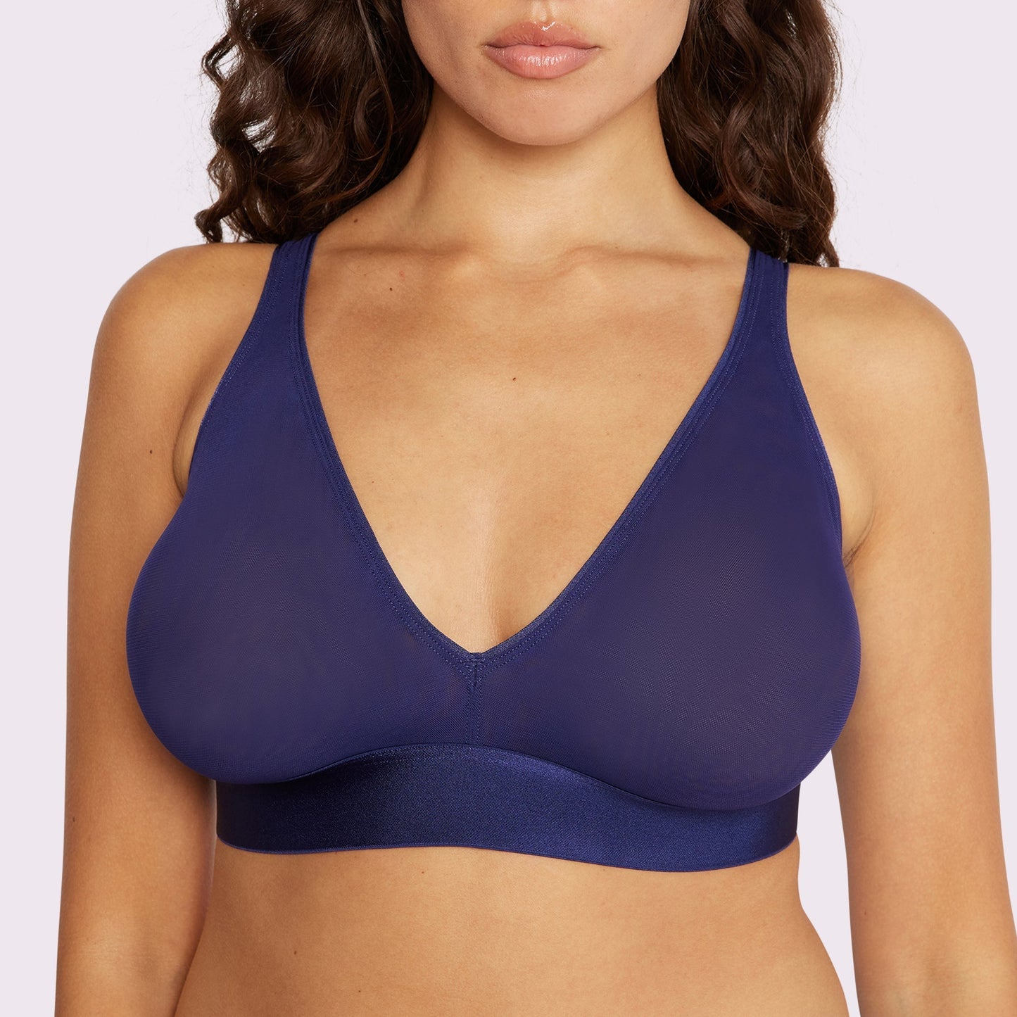 Plunge Bralette | Silky Mesh | Archive (Starry Sky)