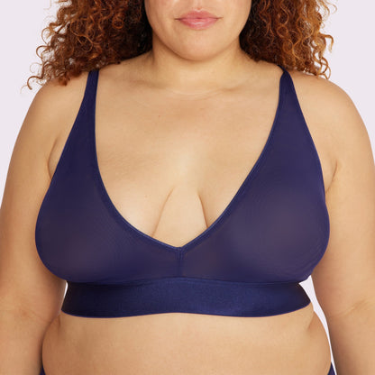 Plunge Bralette | Silky Mesh | Archive (Starry Sky)
