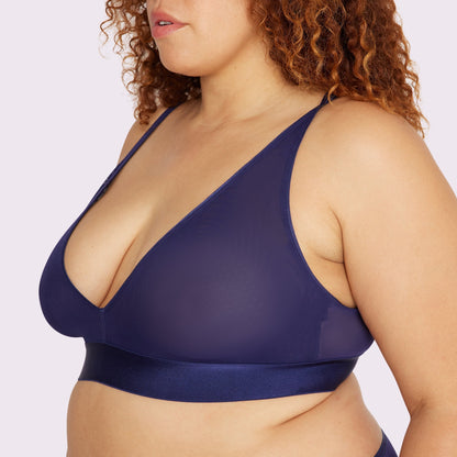 Plunge Bralette | Silky Mesh | Archive (Starry Sky)