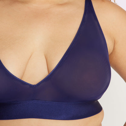 Plunge Bralette | Silky Mesh | Archive (Starry Sky)
