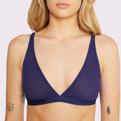 Plunge Bralette | Silky Mesh | Archive (Starry Sky)