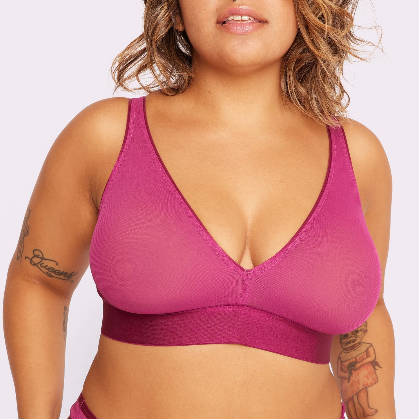 Plunge Bralette | Silky Mesh | Archive (Hula Hoop)