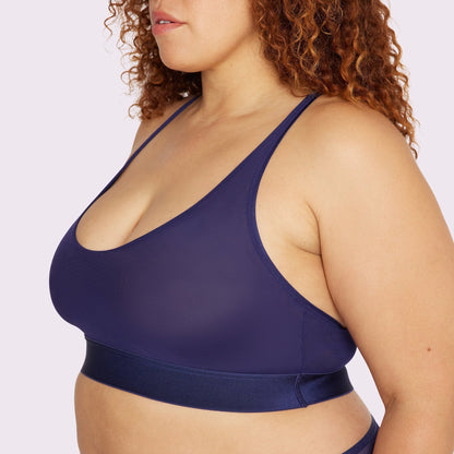 Racerback Scoop Bralette | Silky Mesh | Archive (Starry Sky)