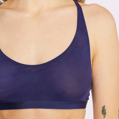 Racerback Scoop Bralette | Silky Mesh | Archive (Starry Sky)