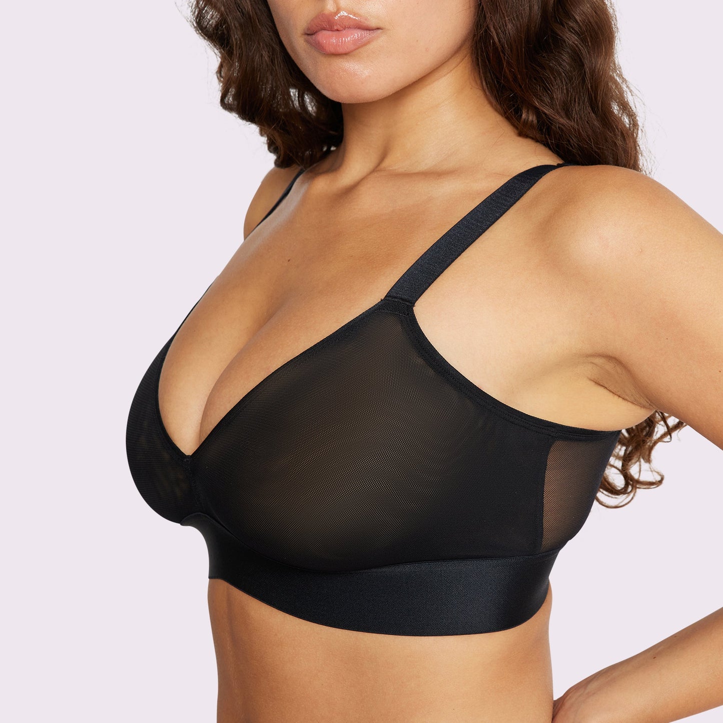 Triangle Bralette | Silky Mesh (Eightball)
